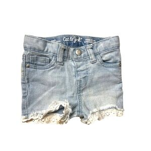 ✨LIGHT WASHED LACE BABY JEANS✨